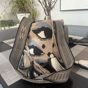 Hobo Black and Cream Tote Bag